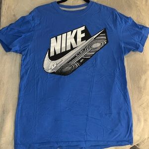 Royal Blue Nike Swoosh Graphic T-Shirt